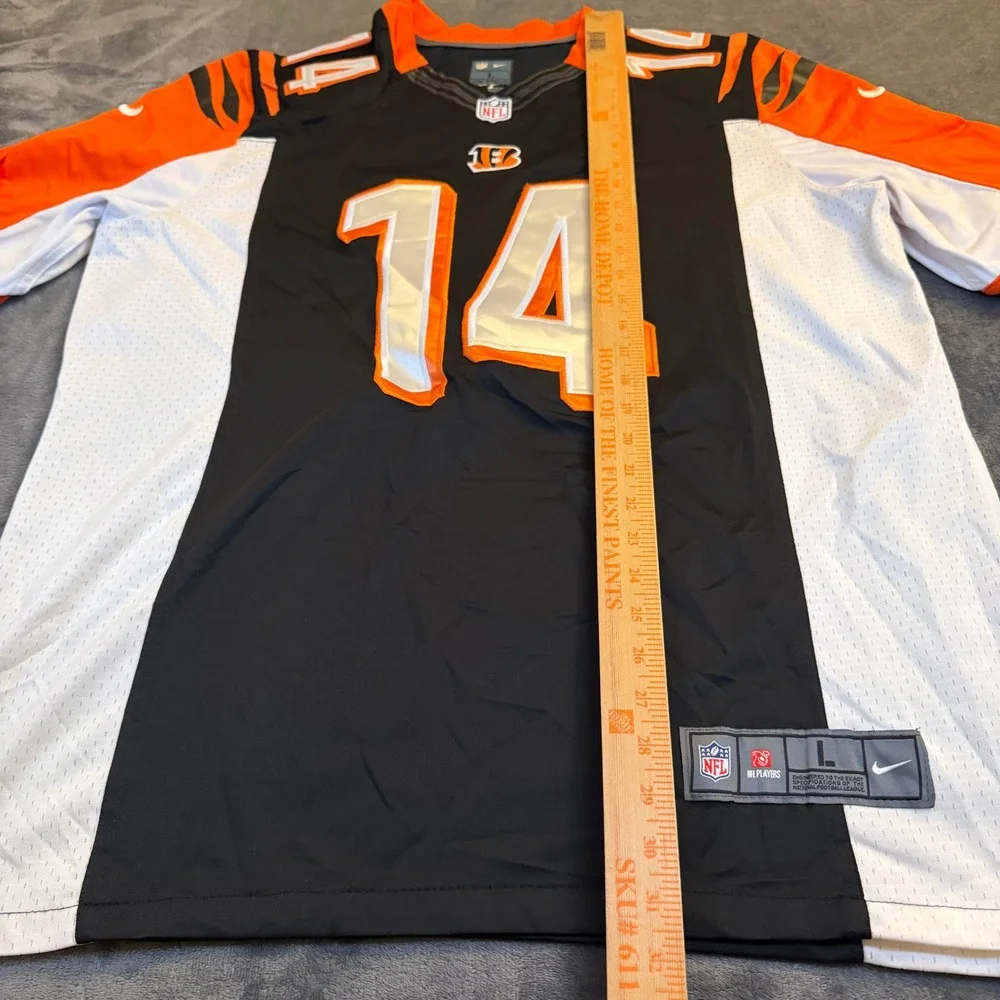 Cincinnati Bengals NFL Nike 14 Andy‎ Dalton Jersey Men's Large Black Orange